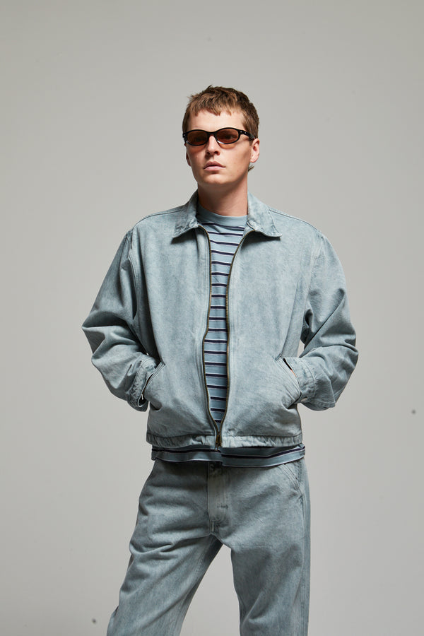 Zed Zip Cotton Twill Jacket
