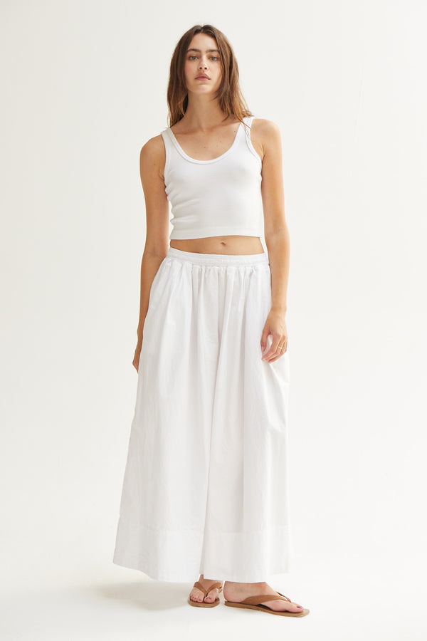 Kate Poplin Pleated Skirt