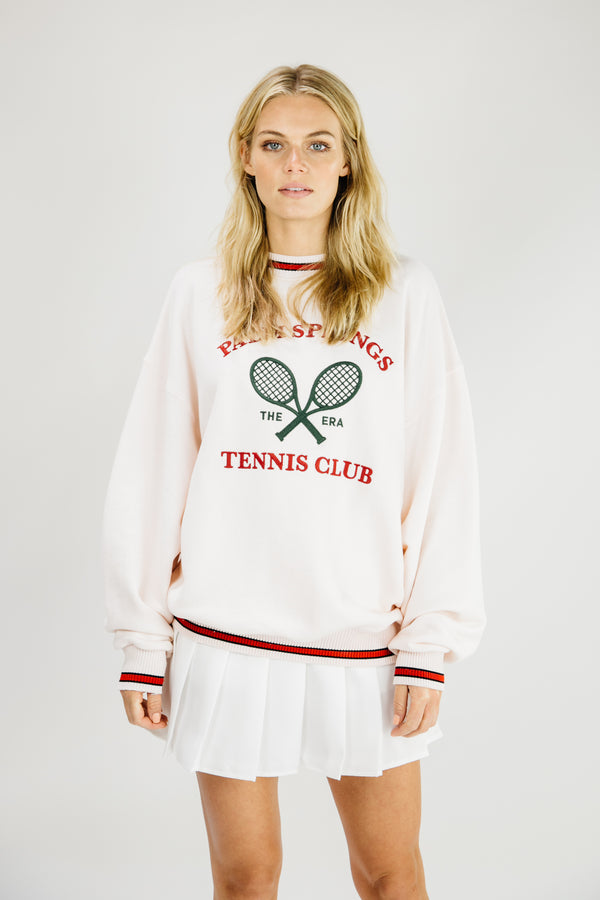 Embroidered Tennis Crewneck