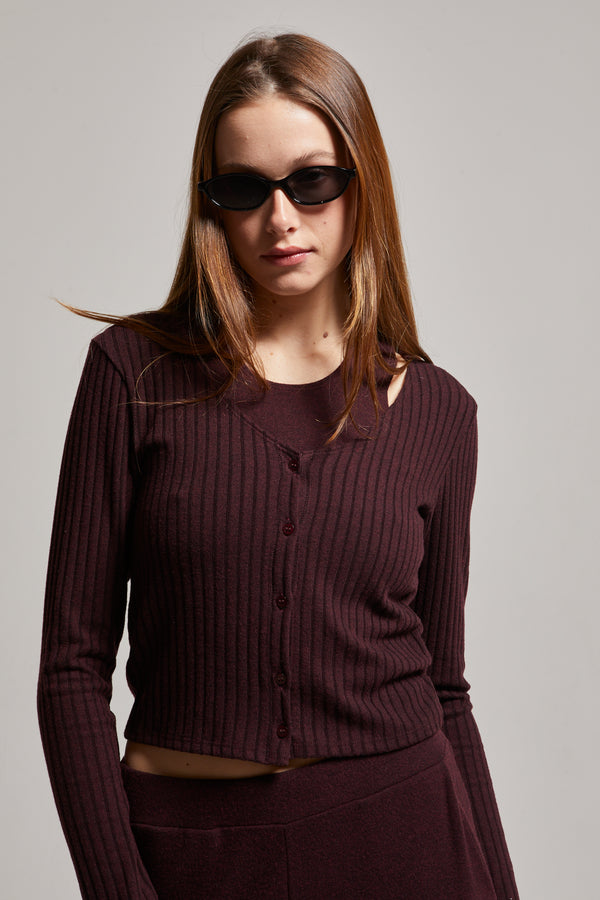 Cora Ribbed Cardigan