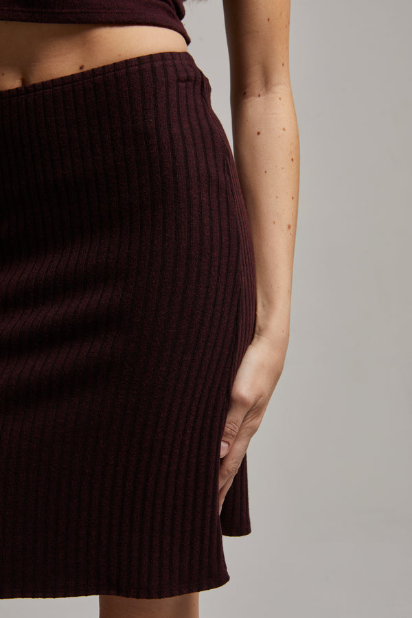 Sky Brushed Sweater Skirt