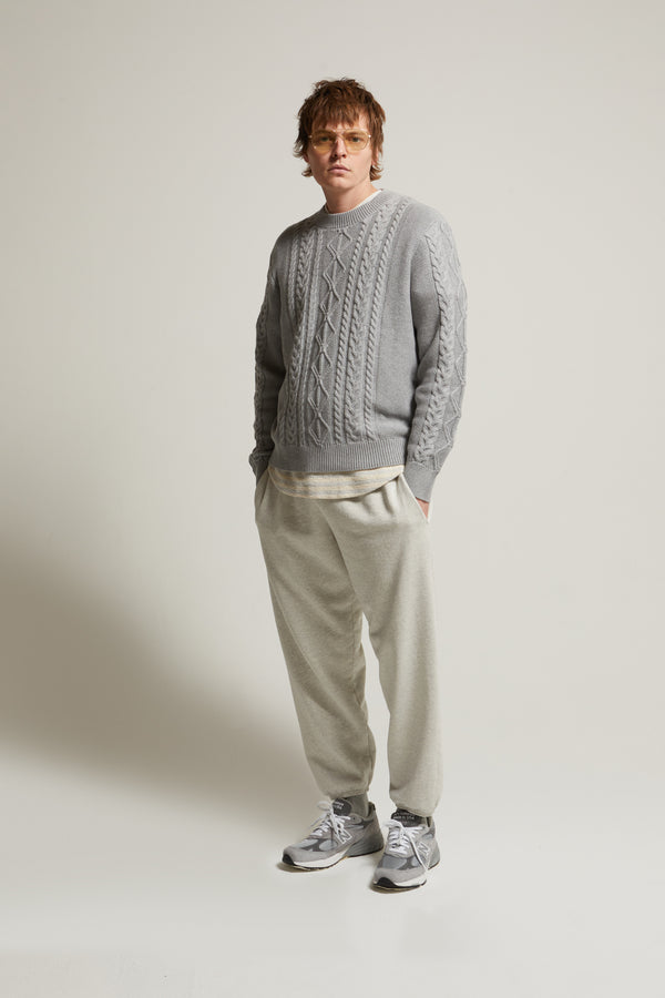 Andre Relaxed Cotton-Cashmere Cable Sweater