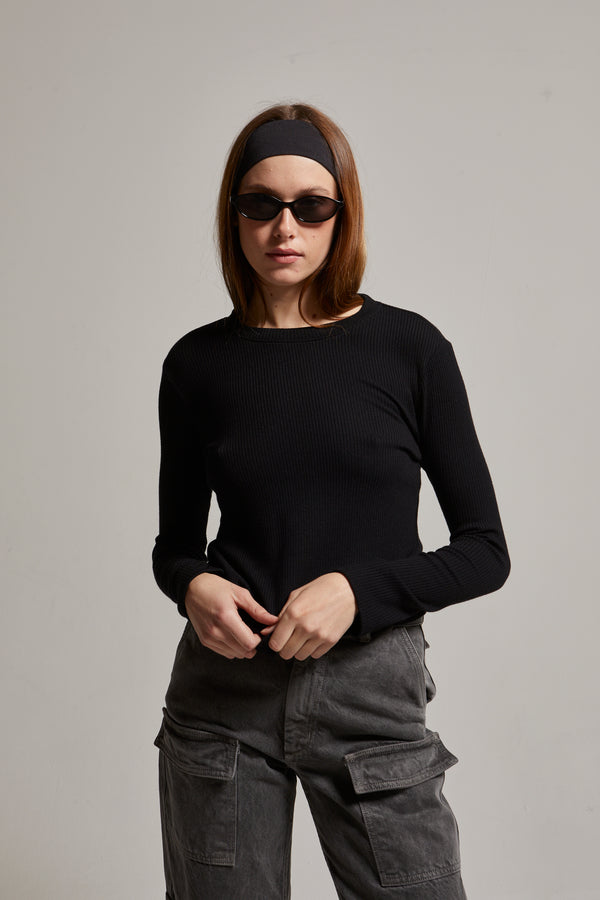 Hannah Ribbed Long Sleeve Tee