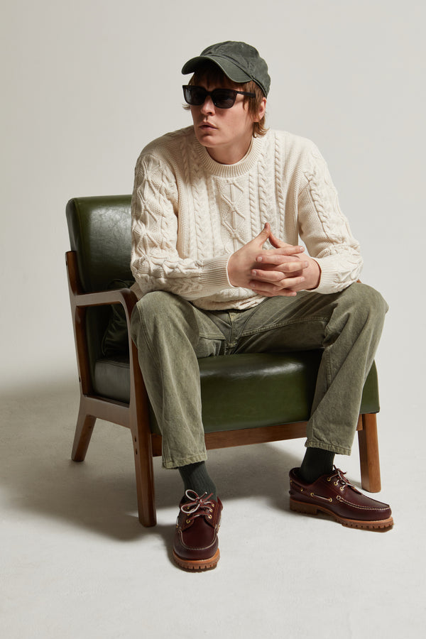 Andre Relaxed Cotton-Cashmere Cable Sweater