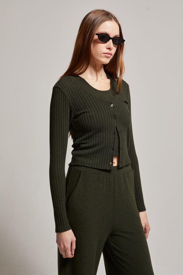Cora Ribbed Cardigan