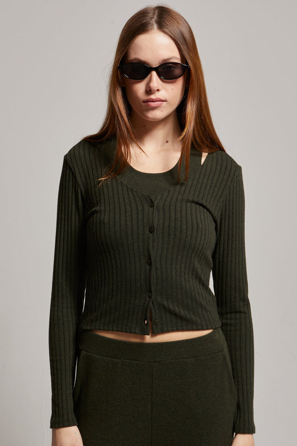Cora Ribbed Cardigan