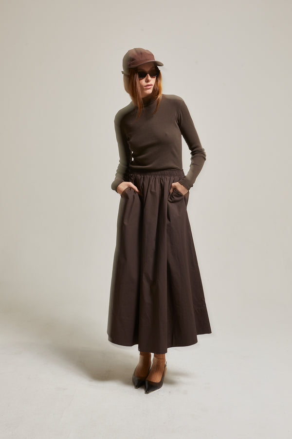 Kate Poplin Pleated Skirt