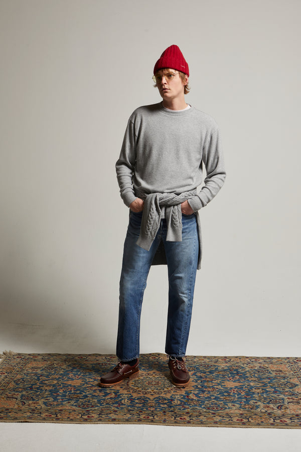 Elio Heather Brushed Fine Sweater Tee