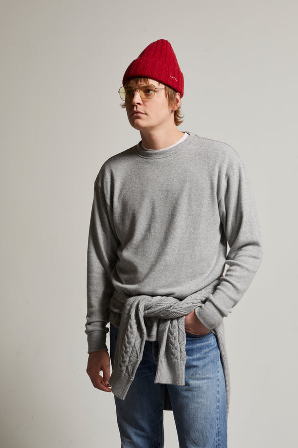 Elio Heather Brushed Fine Sweater Tee