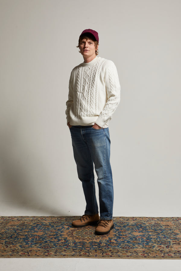 Andre Relaxed Cotton-Cashmere Cable Sweater