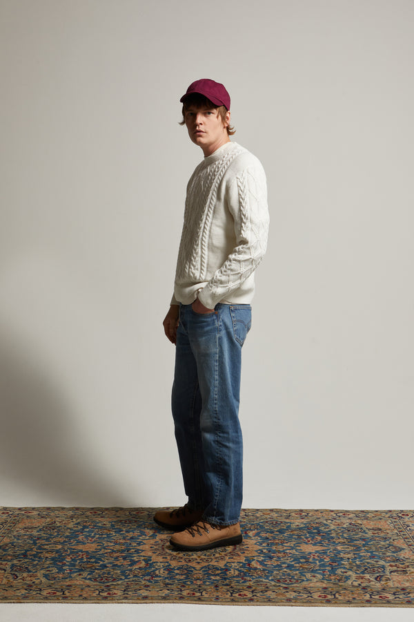 Andre Relaxed Cotton-Cashmere Cable Sweater