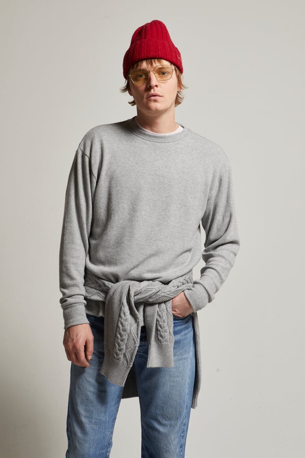 Elio Heather Brushed Fine Sweater Tee