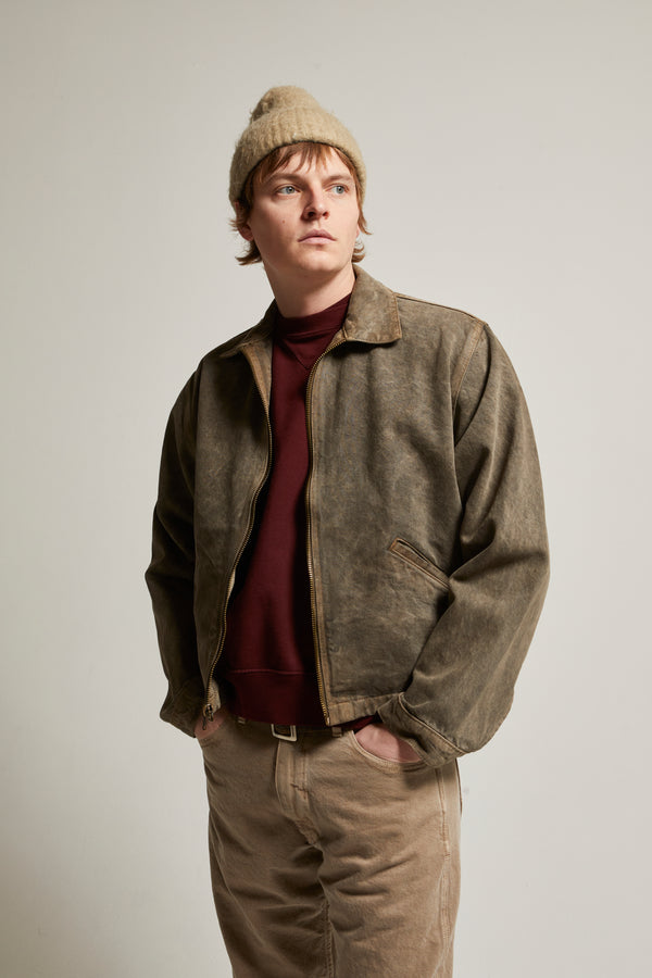 Zed Zip Cotton Twill Jacket