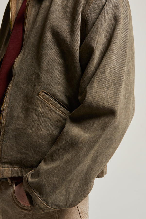 Zed Zip Cotton Twill Jacket
