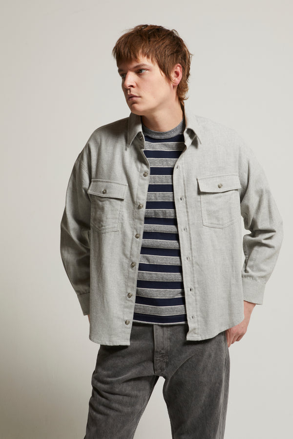 Lorenzo Heather Brushed Flannel Shirt