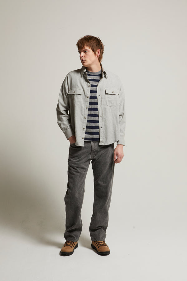 Lorenzo Heather Brushed Flannel Shirt