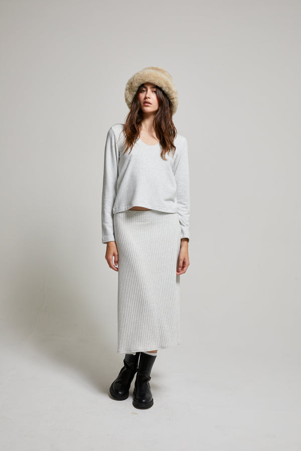 Nora Brushed Sweater Scoop Tee