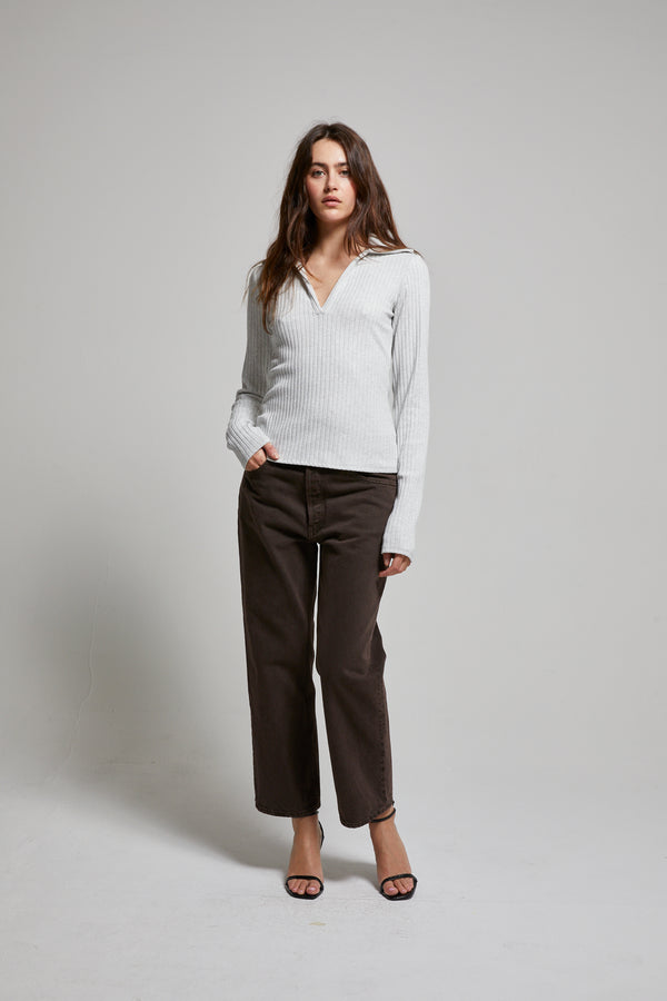 Patti Brushed Sweater Rib Polo