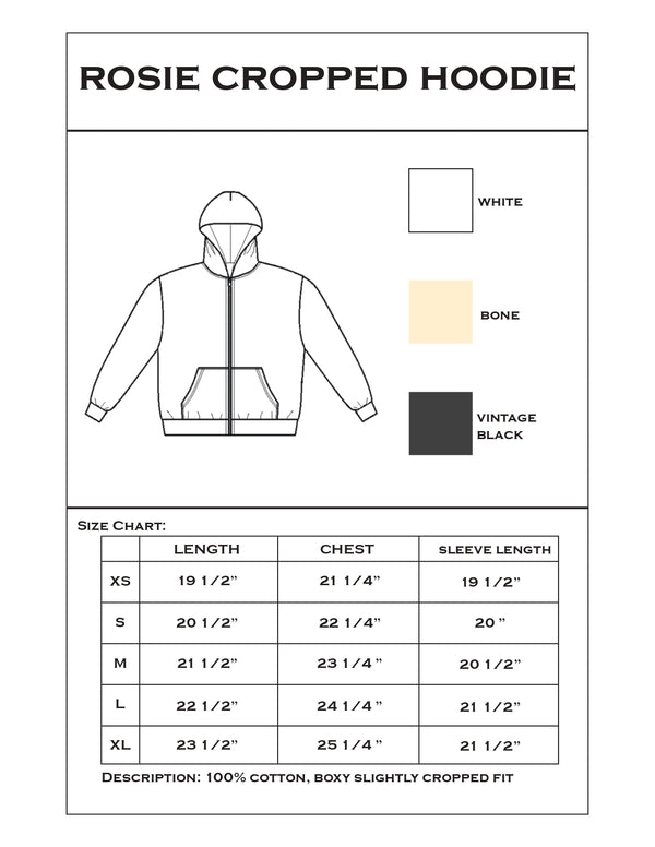 Rosie Cropped Zip-Up Hoodie