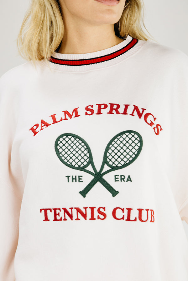Embroidered Tennis Crewneck