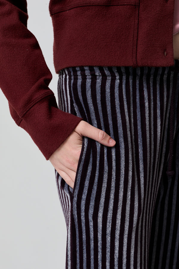 Phoebe Striped Velour Everything Pant
