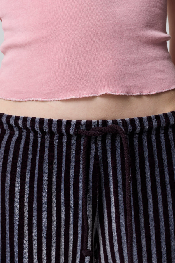 Phoebe Striped Velour Everything Pant