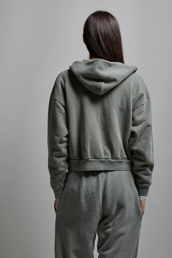 Rosie Cropped Zip-Up Hoodie