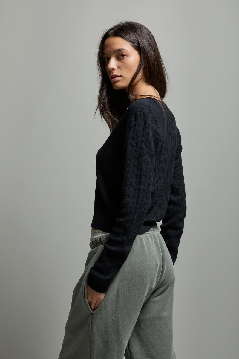 Paloma Pointelle Cardigan – ASHER