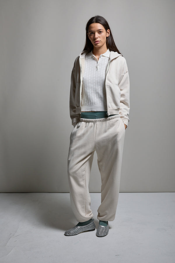 Rosie Cropped Zip-Up Hoodie