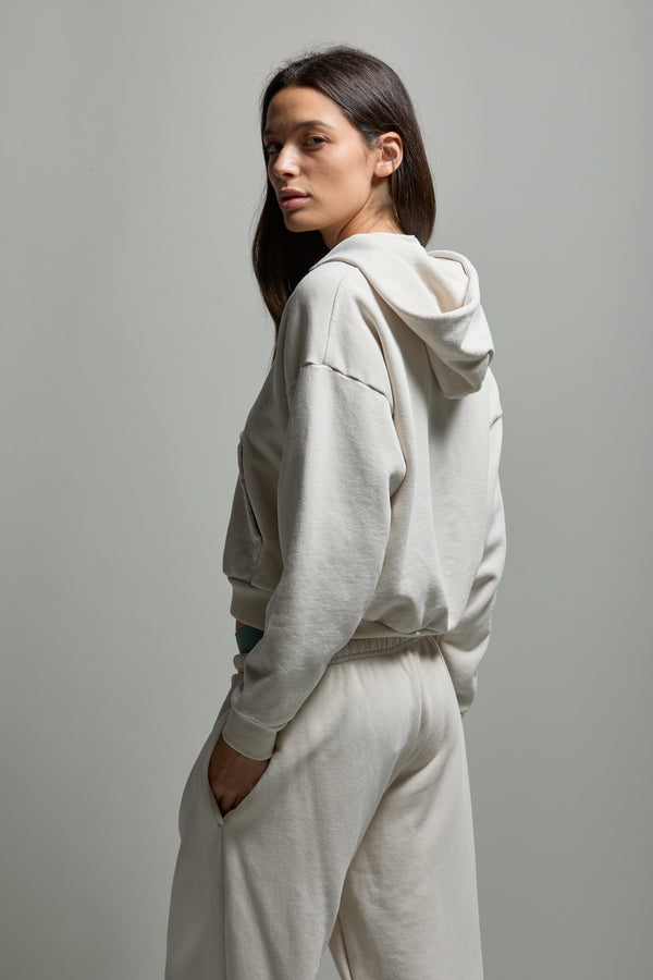 Rosie Cropped Zip-Up Hoodie