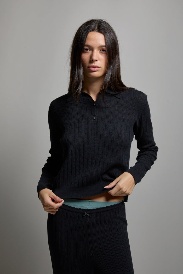Presley Pointelle Polo