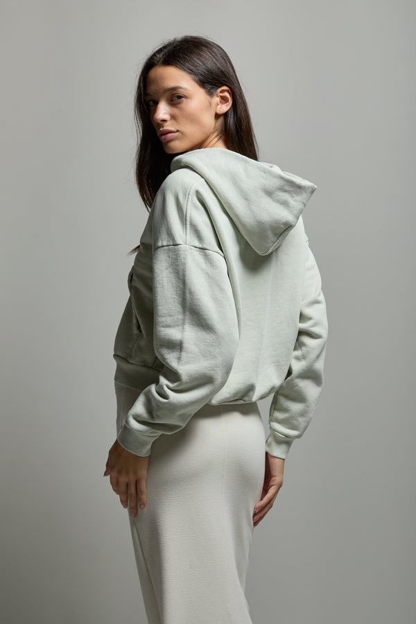 Rosie Cropped Zip-Up Hoodie