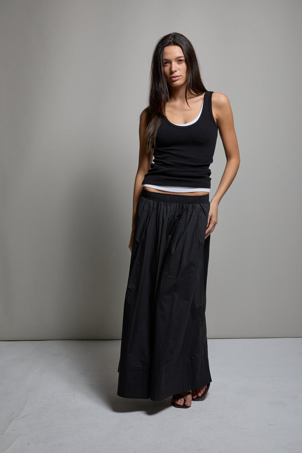 Kate Poplin Pleated Skirt