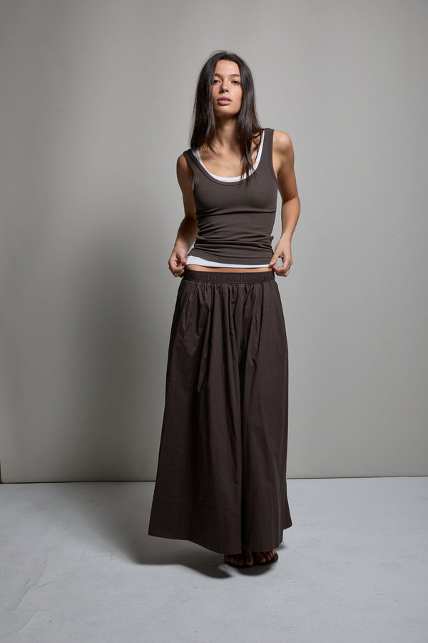 Kate Poplin Pleated Skirt