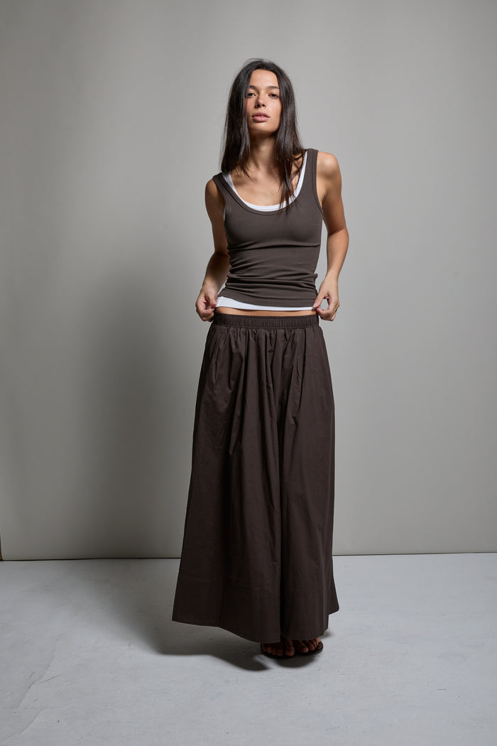 Kate Poplin Pleated Skirt