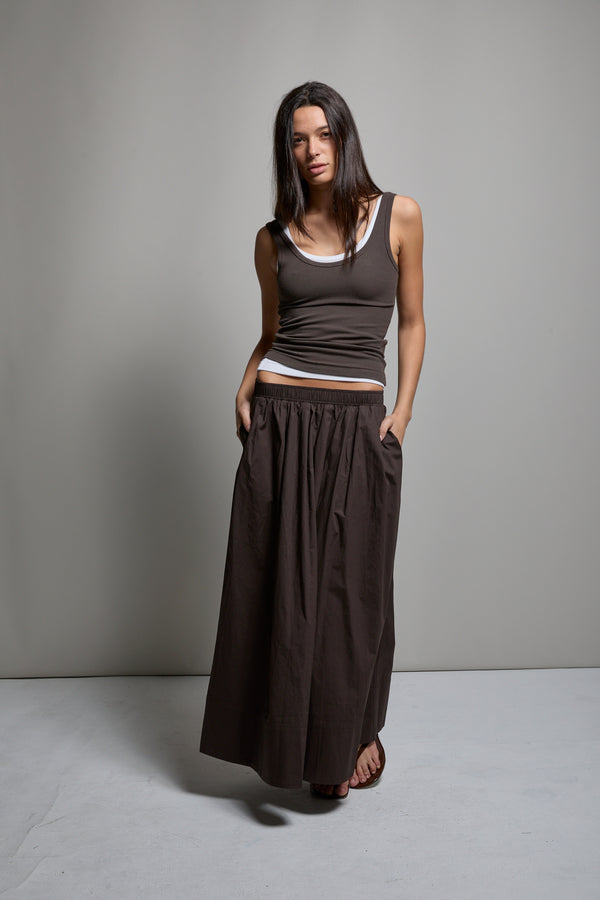 Kate Poplin Pleated Skirt