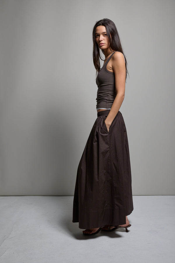 Kate Poplin Pleated Skirt