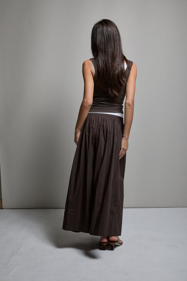 Kate Poplin Pleated Skirt