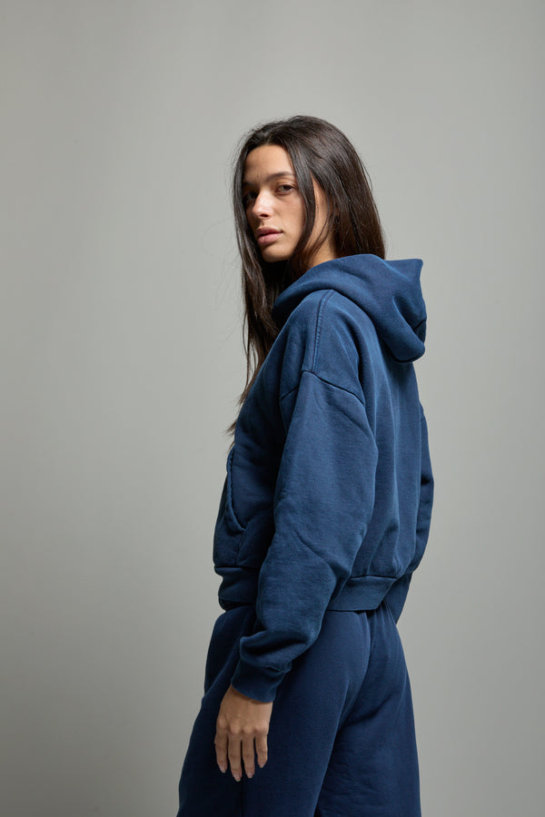 Rosie Cropped Zip-Up Hoodie
