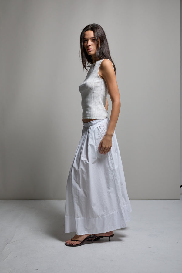 Kate Poplin Pleated Skirt