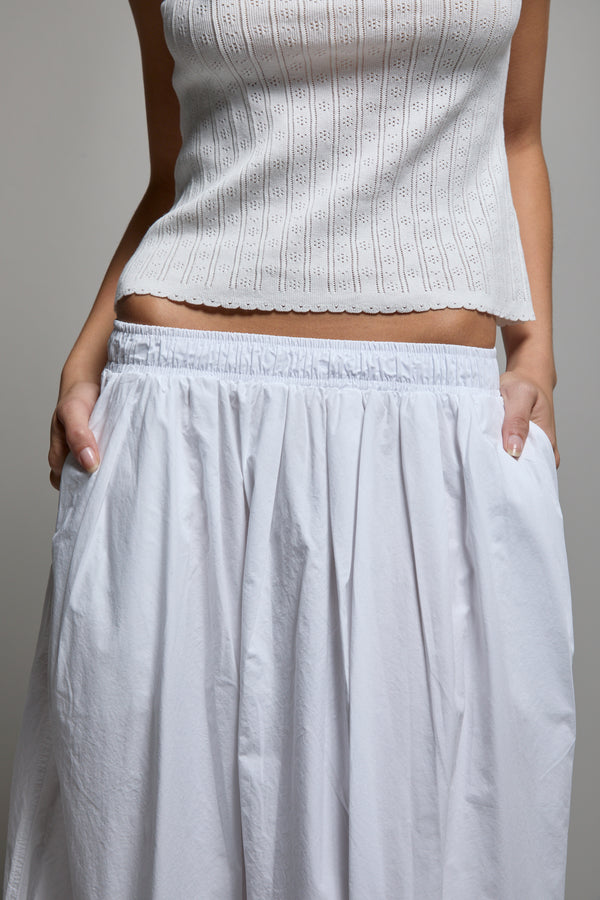 Kate Poplin Pleated Skirt