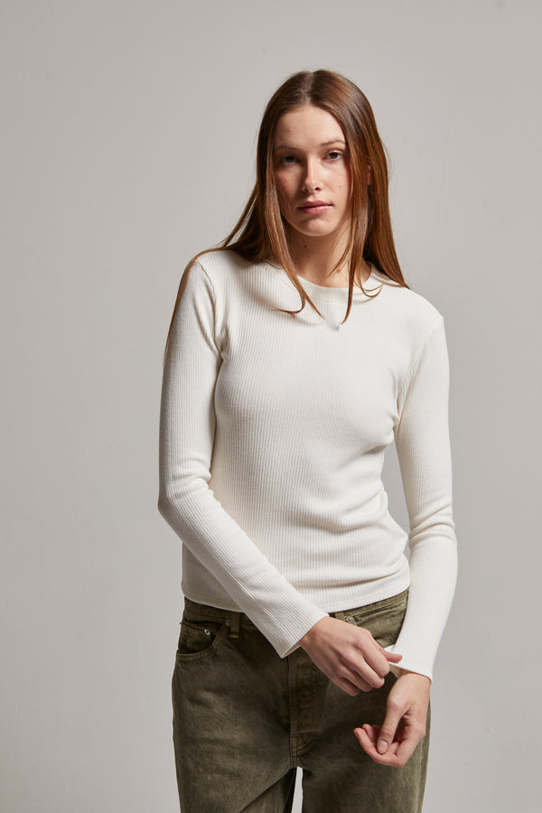Hannah Ribbed Long Sleeve Tee