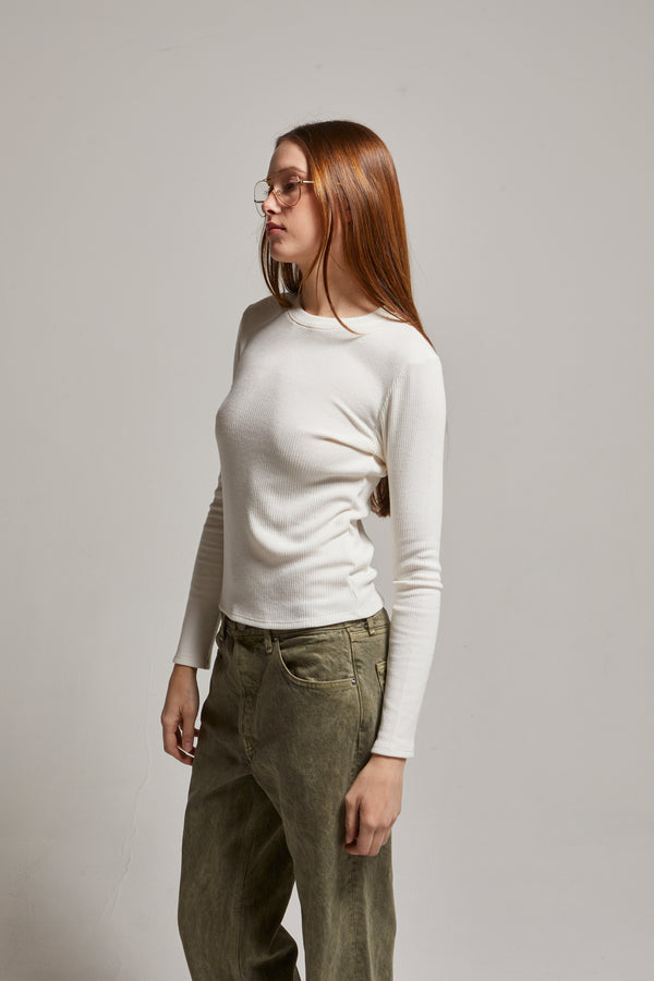 Hannah Ribbed Long Sleeve Tee
