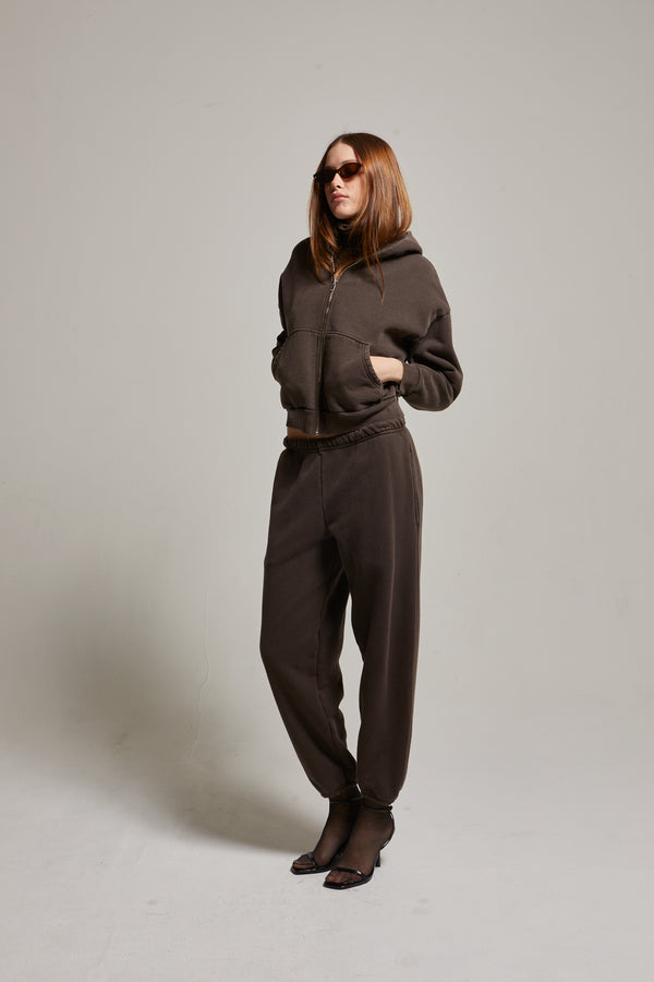 Rosie Cropped Zip-Up Hoodie