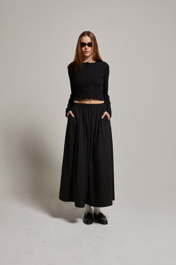 Kate Poplin Pleated Skirt