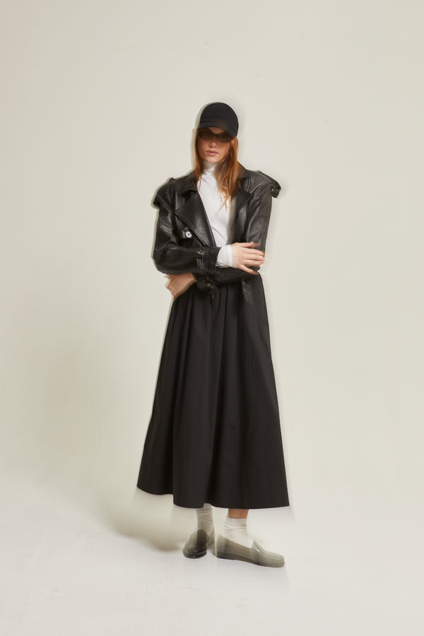 Kate Poplin Pleated Skirt
