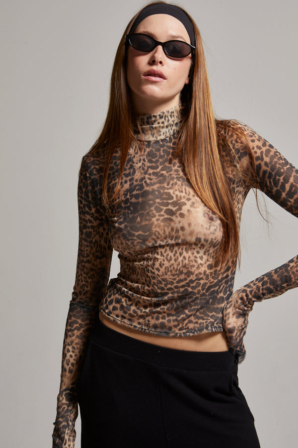 Ariana Printed Turtleneck