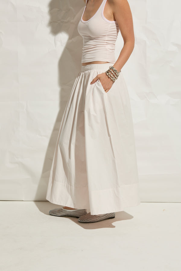Kate Poplin Pleated Skirt
