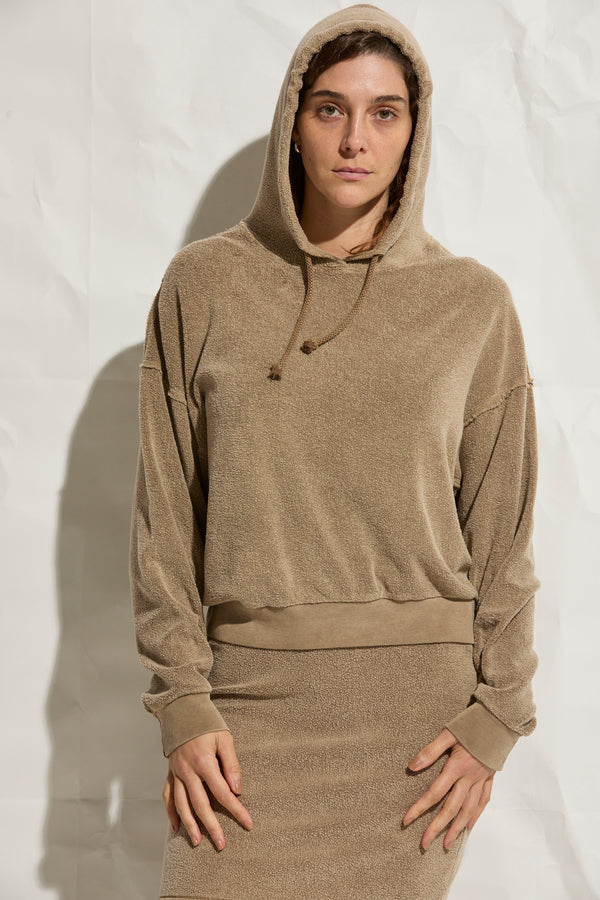 Hazel Cotton Sherpa Hoodie