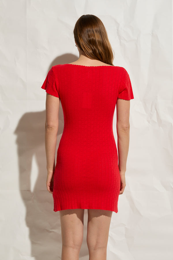 Paloma Pointelle Mini Dress